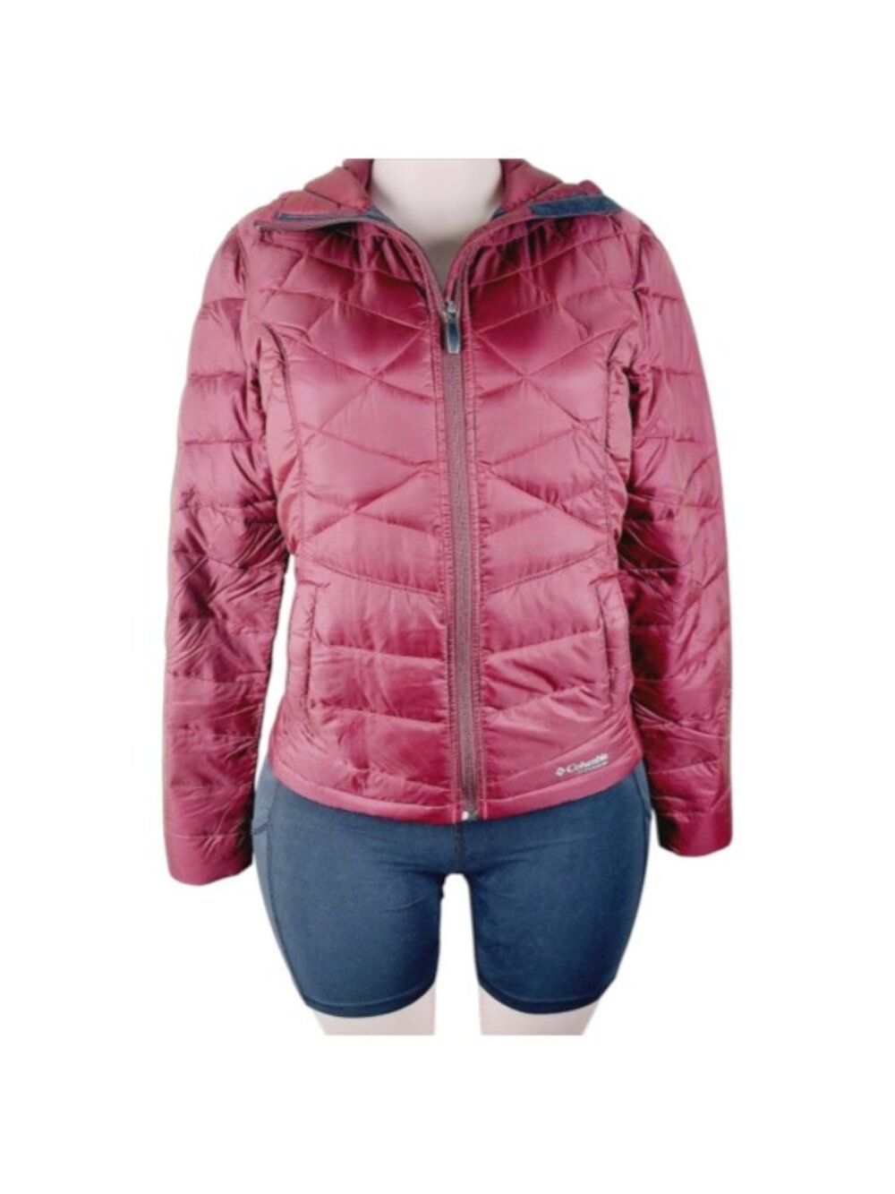 Columbia Women's Dark Red The Peak Quilted Titanium Puffer Jacket Size XS